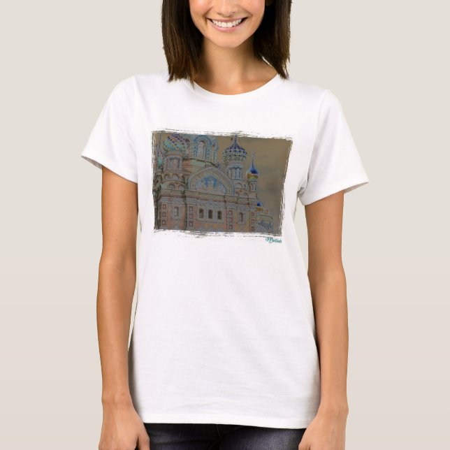 T-shirt Cathendral St Petersburg, russe (Devant)
