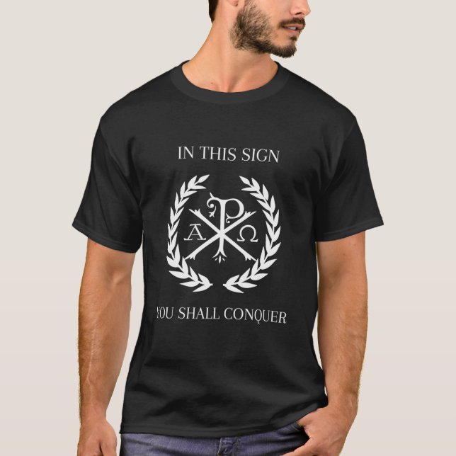 T-shirt Catholique Chi Rho Alpha Omega (Devant)