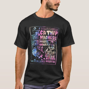T-shirt Catnip Madness Tie Dye Cute Kitten Amoureux des ch