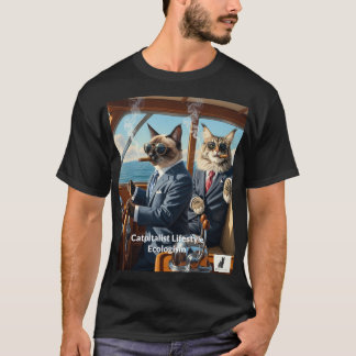 T-shirt Catpitalist Ecologism : Parce que les yachts écolo
