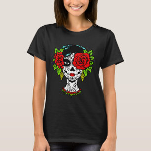 T-shirt Catrina Crâne de Sucre Calavera Mexicain Avec Oeil