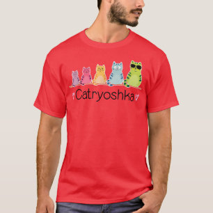 T-shirt Catryoshka mignonne jeu chats russe nid poupée amu