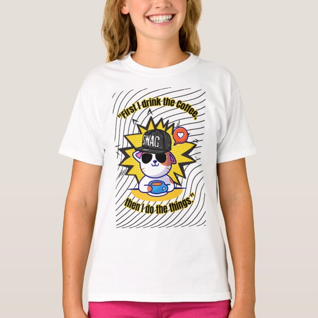 T-shirt cats café (Devant)