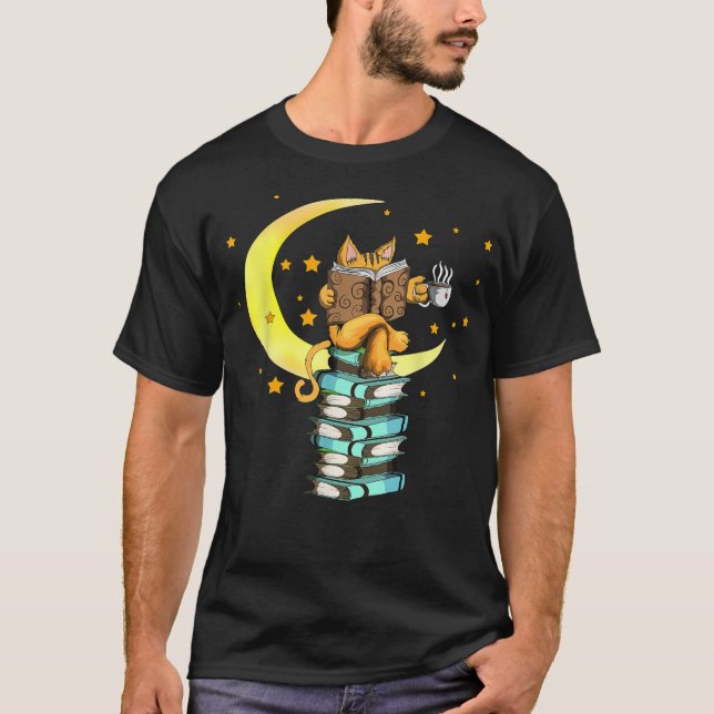 T-shirt Cats Café Lecture Kat Livres Lire Stubenter Kitte (Devant)