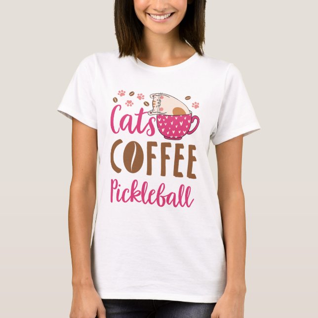 T-shirt Cats Café Pickleball (Devant)