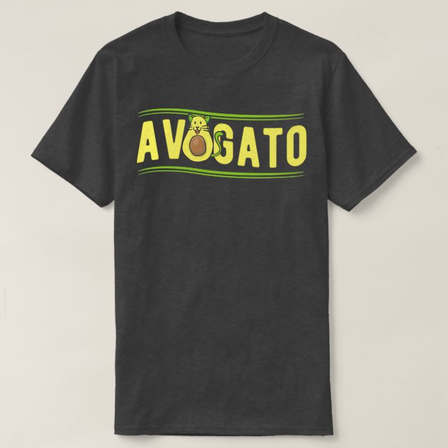 T-shirt Cats Cat Avocado Amant Avogato Cadeau Anniversaire (Design devant)