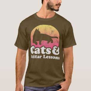 T-shirt Cats et leçons de guitare Cat et de guitare Cours 
