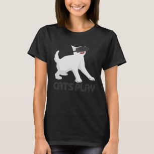 T-shirt Cats Jouer I Cat Kitten Gamer Jeu VR casque