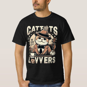 T-shirt Cats Lovers Cute Cottagecore Cat with ghitar