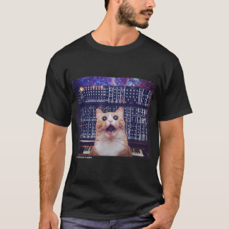 T-shirt Cats On Synthesizers In Space Cat Owner Musician M
