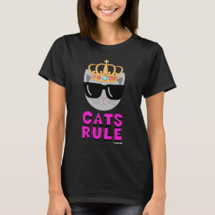 T-shirt CATS RÈGLE I Love Chats Amoureux des chats