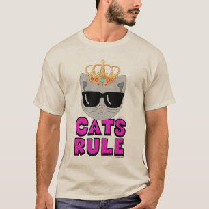 T-shirt CATS RÈGLE Lunettes de soleil Chat