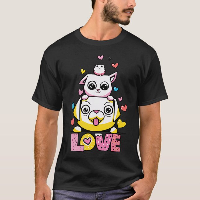 T-shirt Catsoki Valentine Amour spécial (Devant)