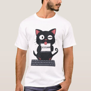 T-shirt Catsplaling - Mème de chat noir mignon