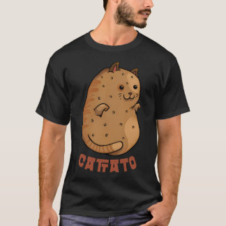 T-shirt Cattato Drôle Chat Pomme de terre Catato Vegan Ani