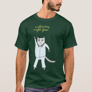 T-shirt Caturday Night Fete Cat Disco