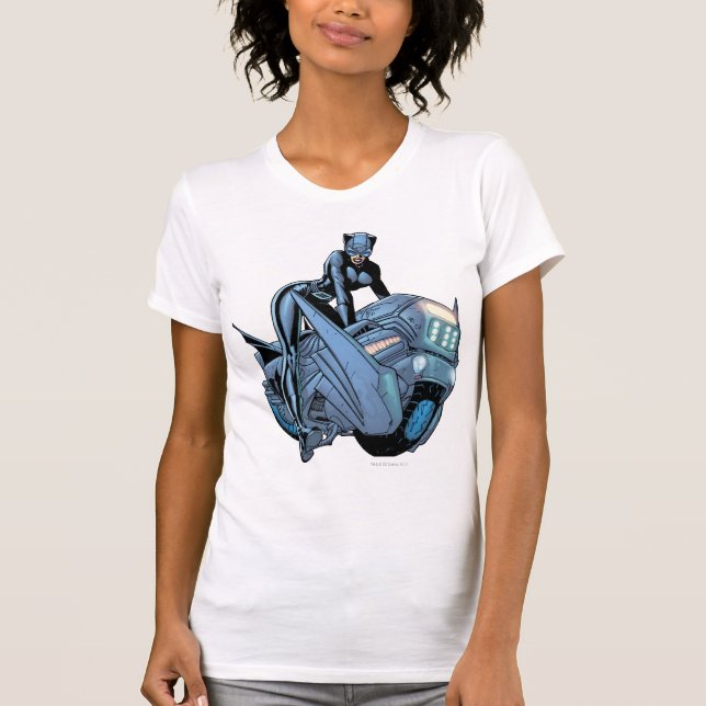 T-shirt Catwoman et vélo (Devant)