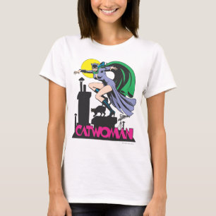 T-shirt Catwoman & Logo Pink