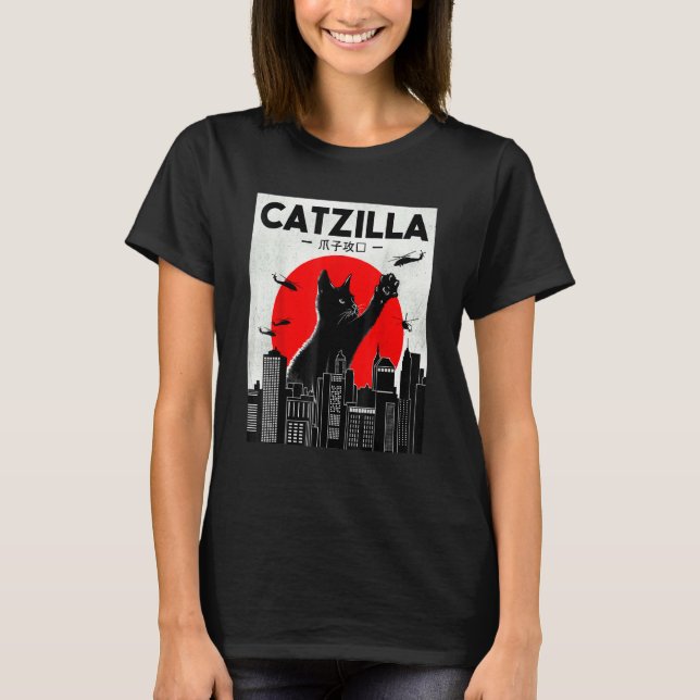 T-shirt Catzilla Ca Chat Chat (Devant)