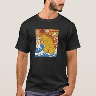 T-shirt Catzilla Chat japonais Anime Kawaii Drôle Graphism