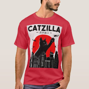 T-shirt Catzilla Funny Chat, Chat Funny, Amoureux des chat