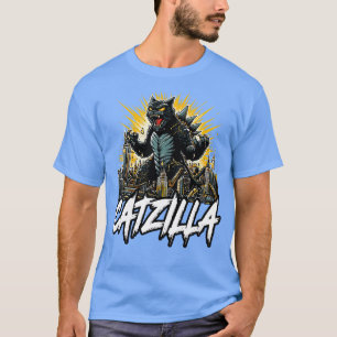 T-shirt Catzilla Funny Feline Fury Unleashed