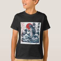 Catzilla vintage Chat Japonais Art Drôle Chat