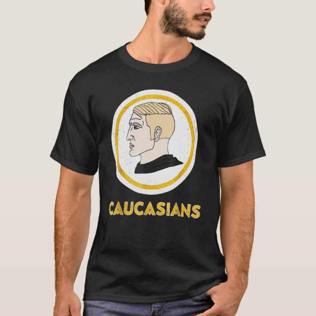 T-shirt Caucasians  Vintage Caucasians Pride (Devant)