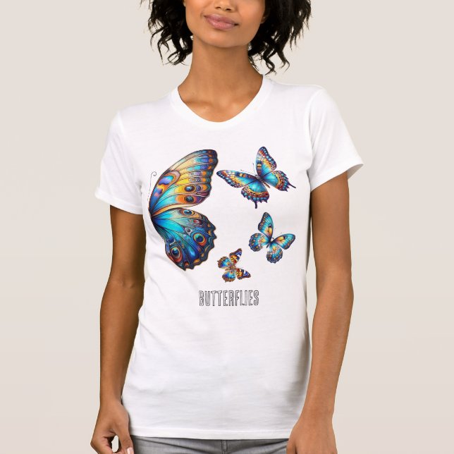 T-shirt Caught butterflies.  (Devant)