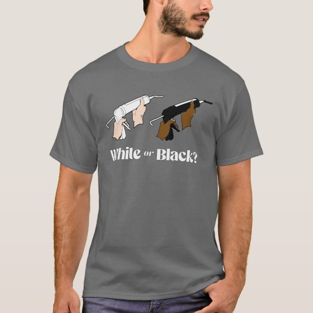 T-shirt Caulk blanc ou caulk noir (Devant)