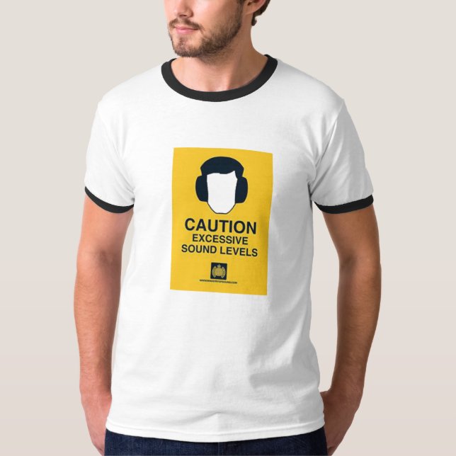 T-SHIRT CAUTION EXCESSIVE SOUND LEVELS (Devant)
