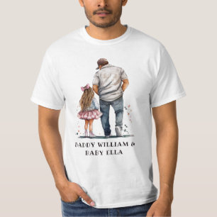T-shirt Caution père et fille noire (14)