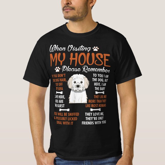 T-shirt Cavachon Visite Ma Maison S'Il Vous Plaît Rappelez (Devant)