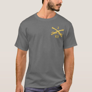 T-shirt Cavalerie de CSC -2nd Kentucky (laiton-rouge)