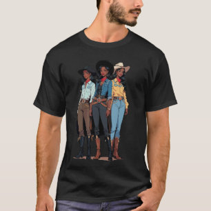T-shirt Cavalerie occidentale femmes noires afro-américain