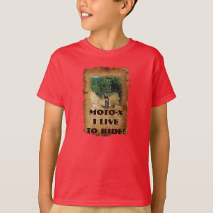 T-shirt Cavalier de champion de Saleté-Vélo de motocross