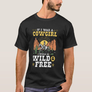 T-shirt Cavalier de cheval libre sauvage Rodeo Western Cou