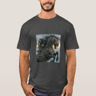 T-shirt Cavalier de créature nocturne Steampunk Stallion