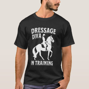 T-shirt Cavalier de dressage diva en formation