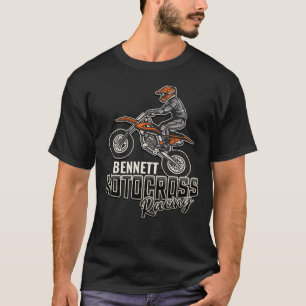 T-shirt Cavalier de moto cross personnalisé NOM Dirt Bike
