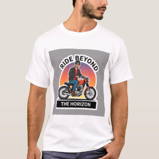 T-shirt Cavalier de moto vintage