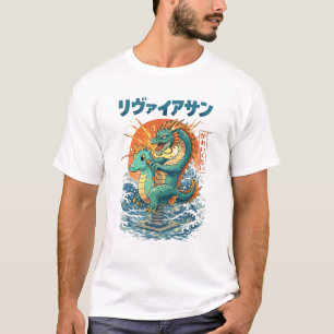 T-shirt Cavalier de printemps dragon mignon design amusant