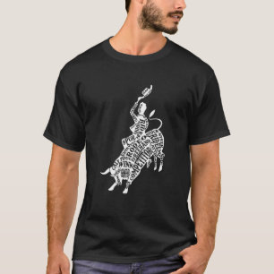 T-shirt Cavalier de taureau de ranch de cowboy occidental
