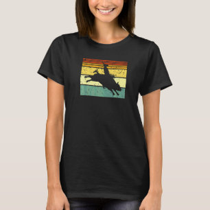 T-shirt Cavalier de taureau rétro de rodéo à cheval Jaripe