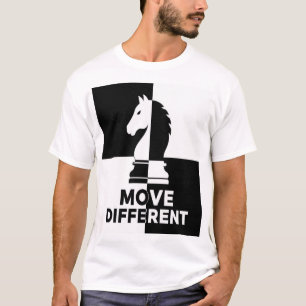T-shirt Cavalier d'échecs se déplace différemment