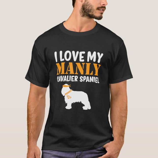 T-shirt Cavalier Espagnol Animé Drôle Chien Chien Chien Ch (Devant)