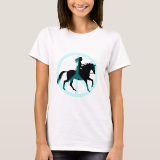 T-shirt Cavalier frais de cheval de symbole de paix