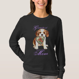 T-shirt Cavalier Heart Mom Long Manches