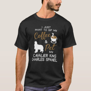 T-shirt Cavalier King Charles Dog Propriétaire de café Ann