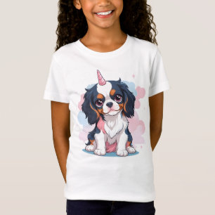 T-Shirt Cavalier King Charles Pastel Unicorn